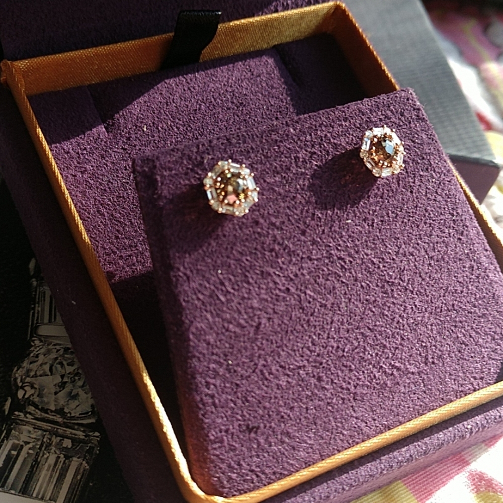14k rose gold Crown of light earings